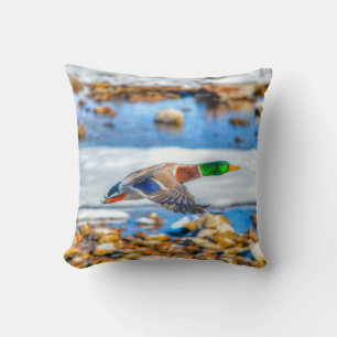 Mallard Duck Wildlife Foto für Vogelliebhaber Kissen