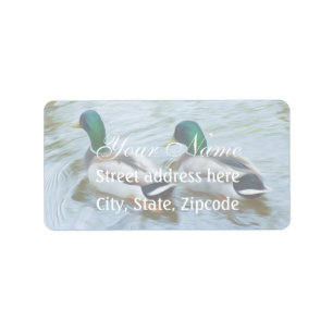 Mallard Ducks Adressaufkleber