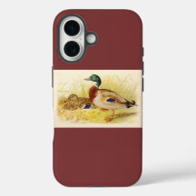 Mallard Ducks Burgundy iPhone 16 Fall