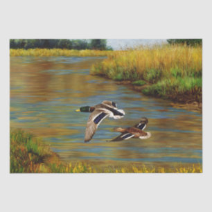 Mallard Encks Flying Birds Seidenpapier