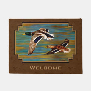 Mallard Encks Flying Brown Fußmatte