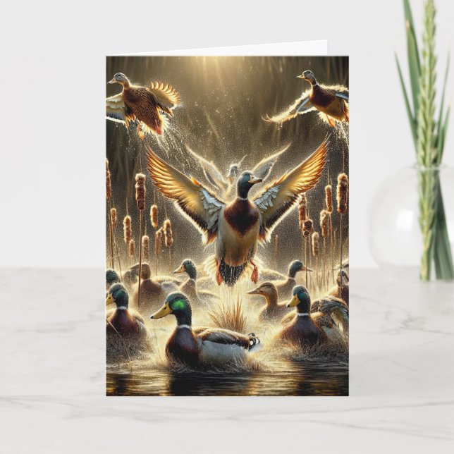 Mallard Encks zum Vatertag Karte (Vorderseite)