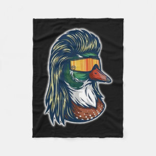 Mallard-Ente mit Mullet und Gläsern Fleecedecke