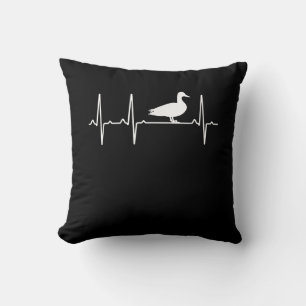 Mallard Heartbeat Geschenk für Männer Frauen Enten Kissen