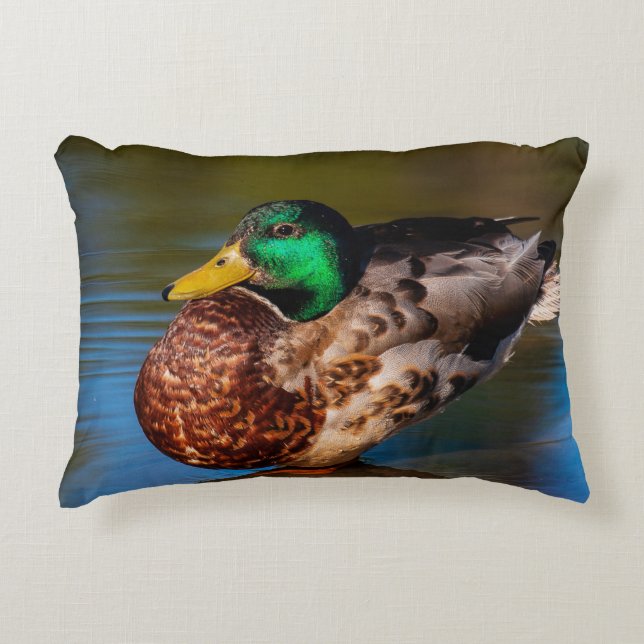 Mallard Portrait Dekokissen (Vorderseite)