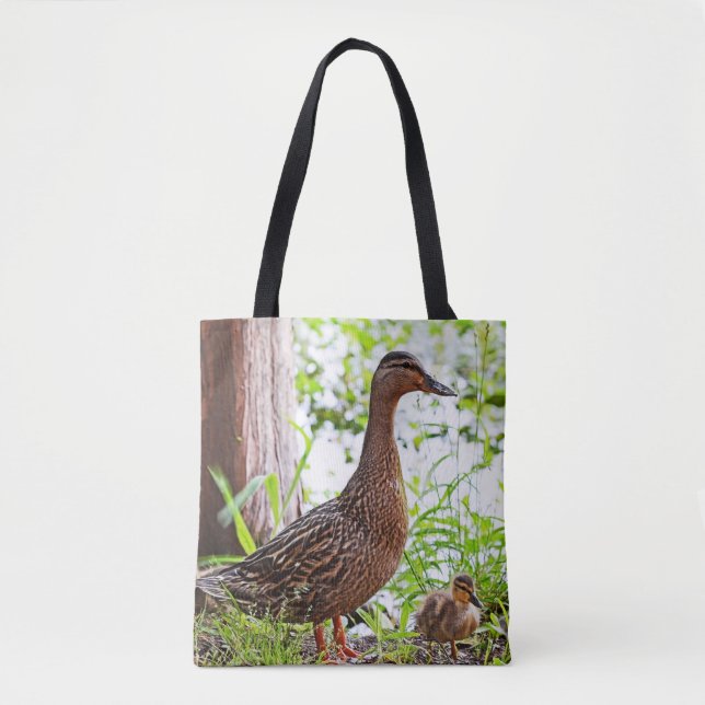 Mallard und Ducklings von Shirley Taylor Tasche (Vorderseite)