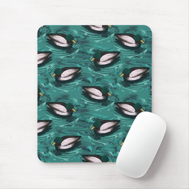 Mallards Schwimmen im Wassermuster Mousepad (Mit Mouse)