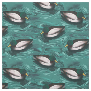 Mallards Schwimmen im Wassermuster Stoff