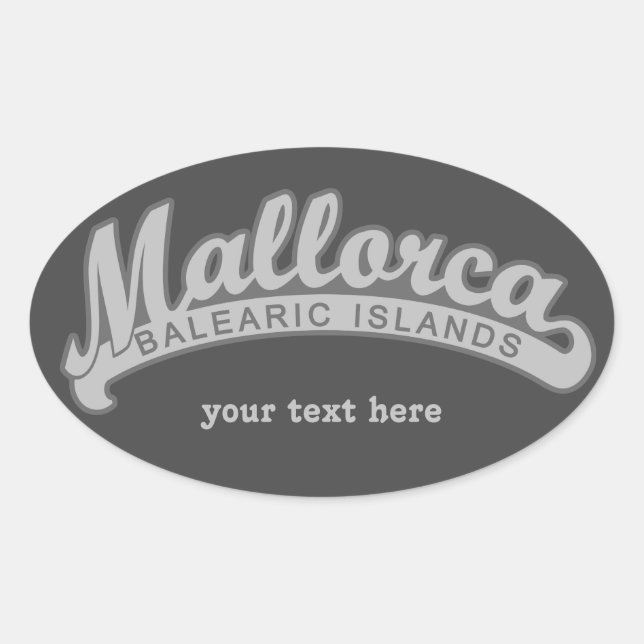 MALLORCA Espagne, texte personnalisé et stickers c (Devant)