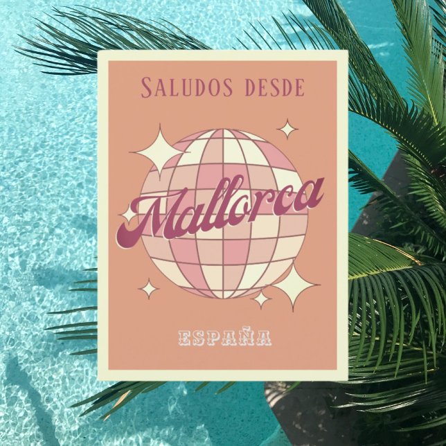 Mallorca España Retro Vintage Postkarte (Von Creator hochgeladen)