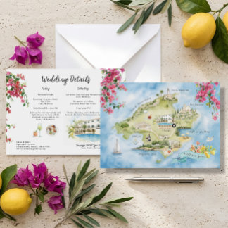 Mallorca Hochzeitswochenende Karte | Spanien Reise