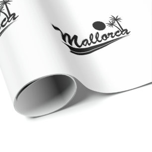 Mallorca mit Palmen Geschenkpapier