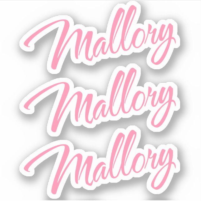 Mallorca Name hübsch rosa cursive x3 Aufkleber (Vorderseite)