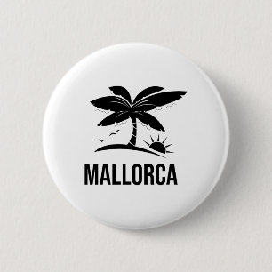Mallorca Palme Urlaub Sonnenuntergang Strand Ozean Button