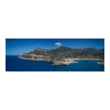 Mallorca - Panorama des Hafens von Soller