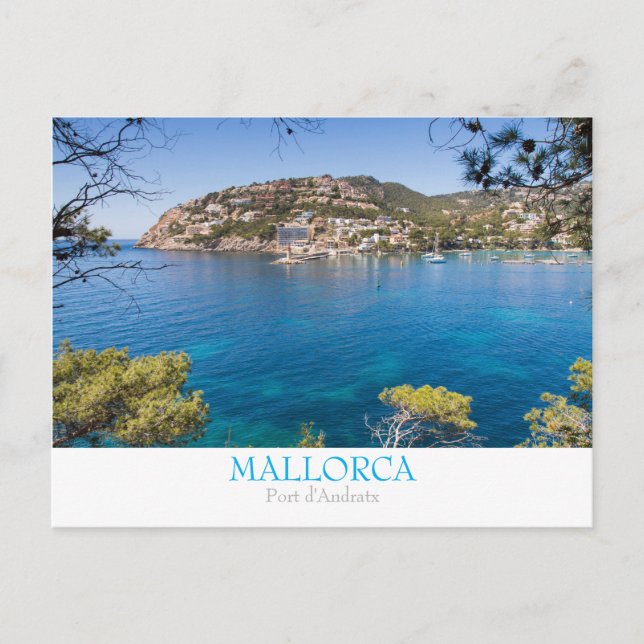 Mallorca - Port Andratx Postkarte mit Text (Vorderseite)