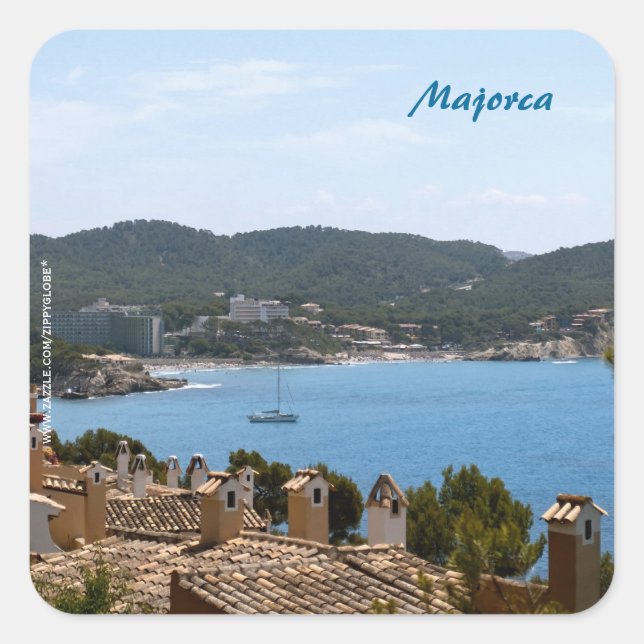 Mallorca Quadratischer Aufkleber (Vorderseite)