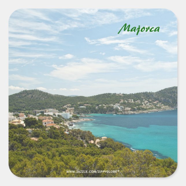 Mallorca Quadratischer Aufkleber (Vorderseite)