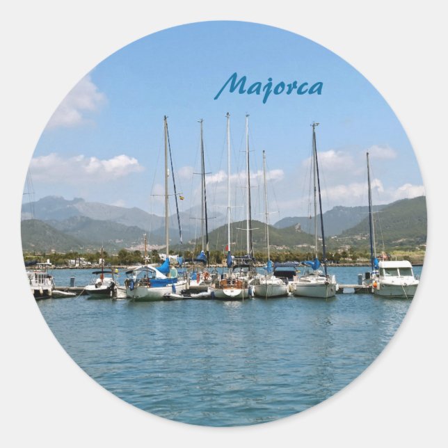 Mallorca Runder Aufkleber (Vorderseite)
