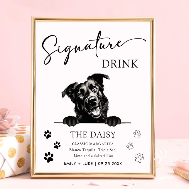 Mallorca Shepherd Hund Wedding Signature Drink Sig Poster (Von Creator hochgeladen)