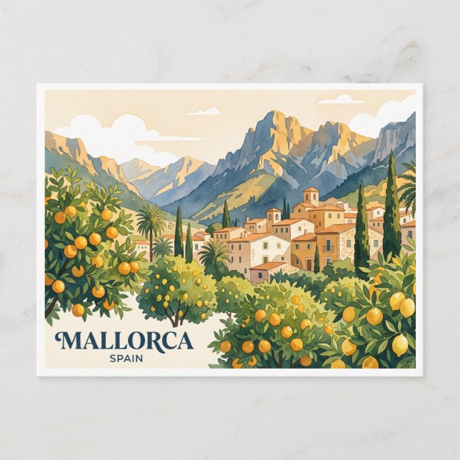 Mallorca Sóller Spanien Postkarte (Vorderseite)