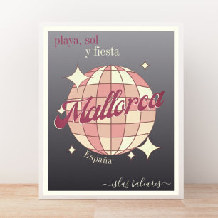 Mallorca Spain Baleareninsel Schwarzes Poster