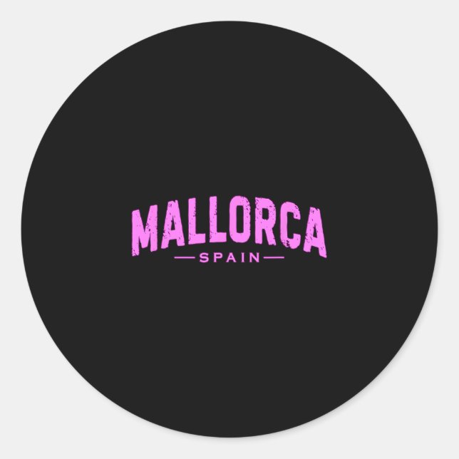 Mallorca Spain Balearic Islands Vacation Summer Be Runder Aufkleber (Vorderseite)