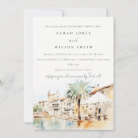Mallorca Spanien Aquarell-Landschaft Verlobung