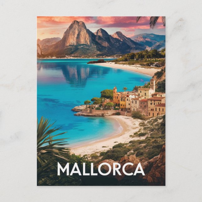 Mallorca, Spanien Beach Travel Postkarte (Vorderseite)