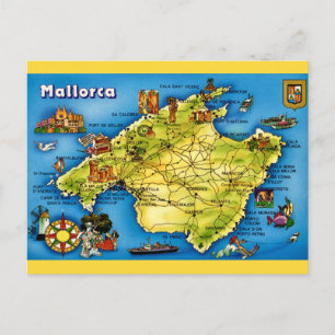 Mallorca Spanien Karte Postkarte