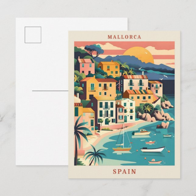 Mallorca Spanien Kunst, Dichtung und Musik Postkarte (Vorne/Hinten)