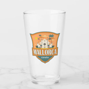Mallorca Spanien Reisen Retro Abzeichen Glas