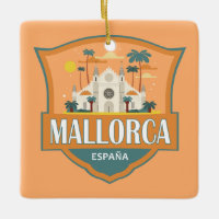 Mallorca Spanien Reisen Retro Abzeichen