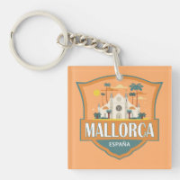 Mallorca Spanien Reisen Retro Abzeichen