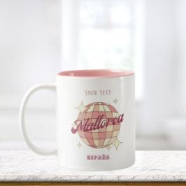 Mallorca Spanien Rosa Sommerurlaub Zweifarbige Tasse