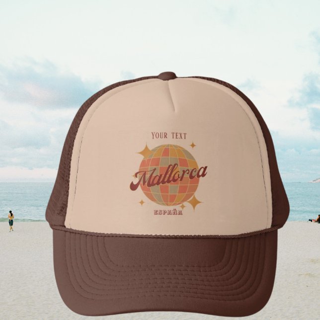 Mallorca Spanien Urlaub Party Urlaub Retro Truckerkappe (Von Creator hochgeladen)