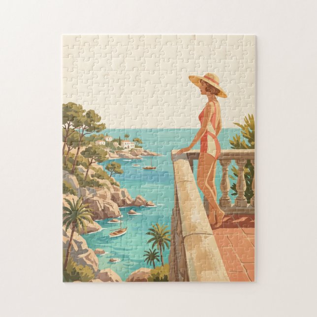 Mallorca Spanien Vintage-Reisepuzzle (Vertikal)
