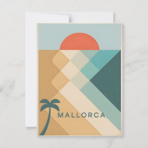 Mallorca Vintag abstrakt Postkarte