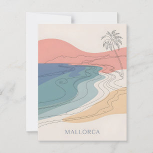 Mallorca Vintag minimalistisch Postkarte