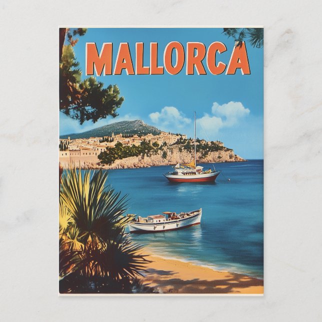 Mallorca vintage  postkarte (Vorderseite)