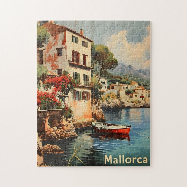 Mallorquinischer Küstenarm Vintage Postkarte (Vertikal)
