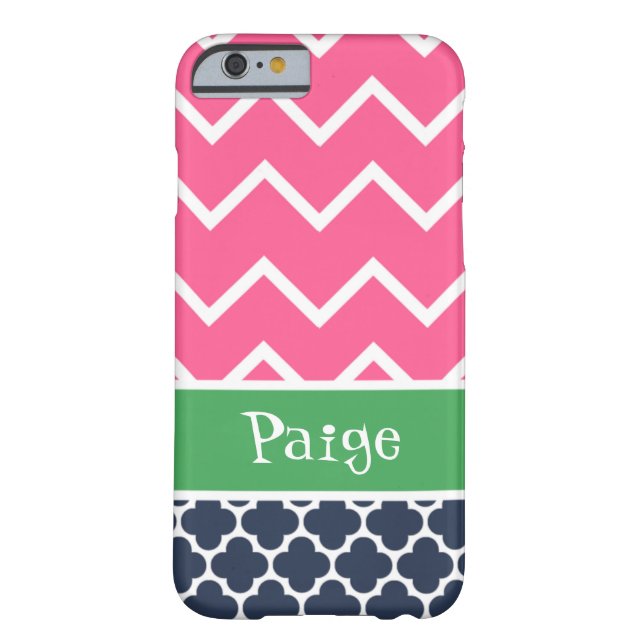 Mally Mac Zickzack Quatrefoil Preppy iPhone 6 Fall Case-Mate iPhone Hülle (Rückseite)