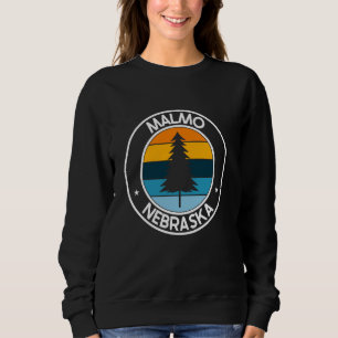 Malmo Nebraska NE USA City Pride Retro Sunset Sweatshirt
