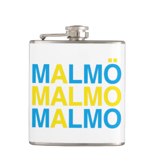 MALMO Schwedische Flagge Flachmann