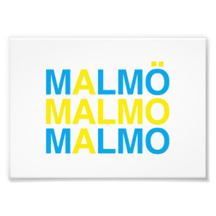 Malmö Schwedische Flagge Fotodruck