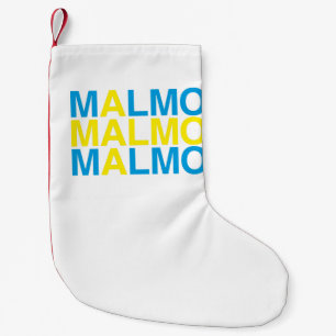 MALMO Schwedische Flagge Kleiner Weihnachtsstrumpf