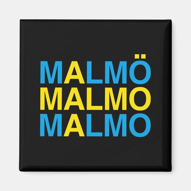 MALMO Schwedische Flagge Magnet (Vorne)