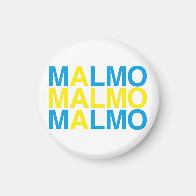 MALMO Schwedische Flagge Magnet (Vorne)