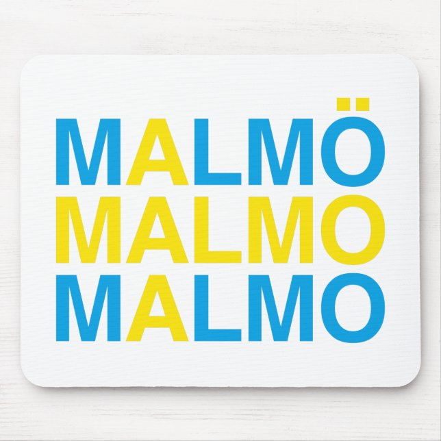 MALMO Schwedische Flagge Mousepad (Vorne)