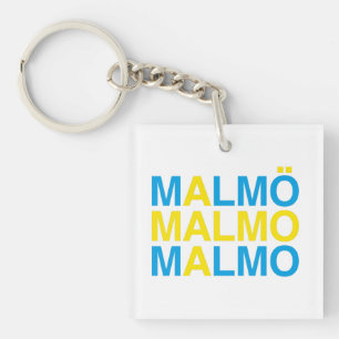 MALMO Schwedische Flagge Schlüsselanhänger